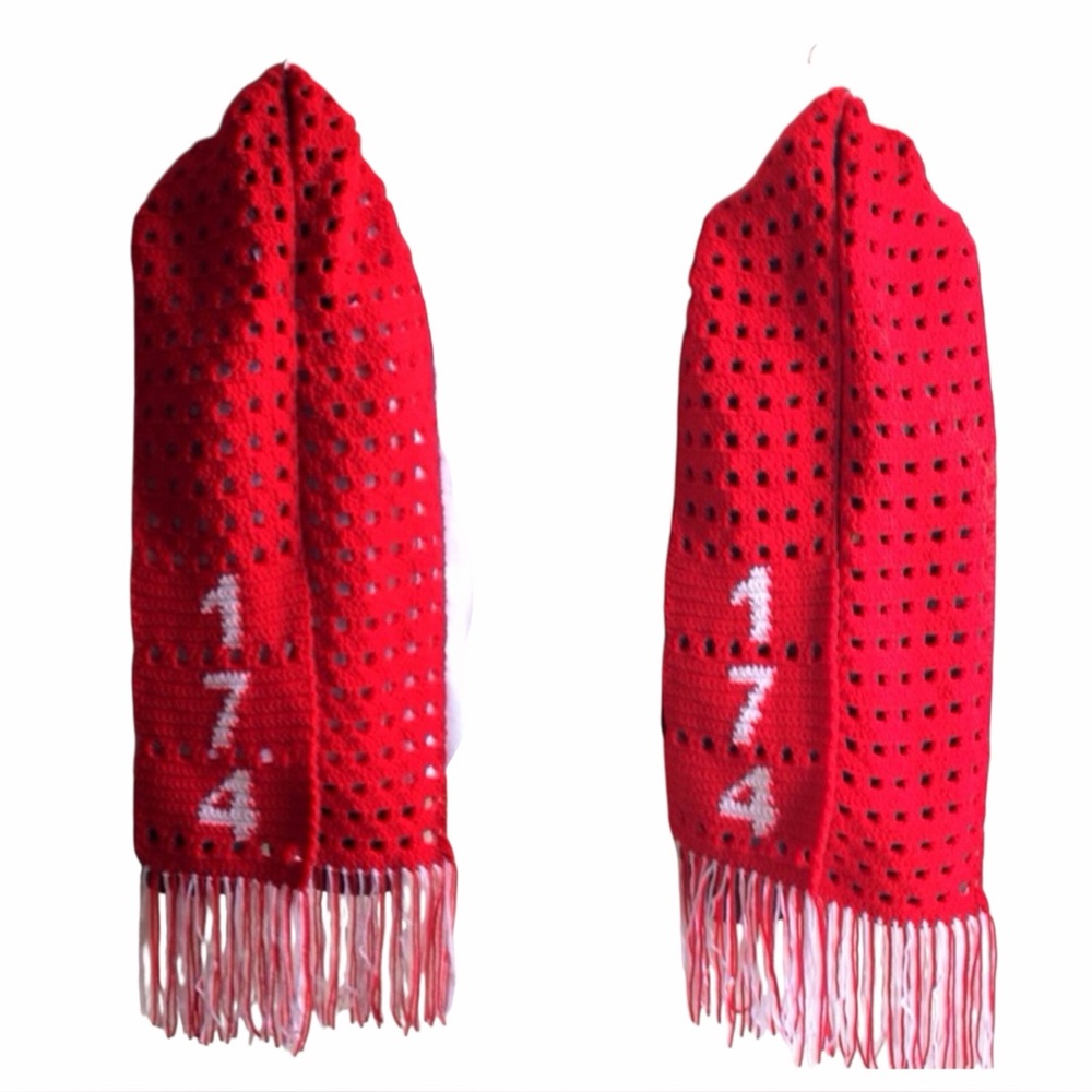 Crochet personalized scarf custom-made